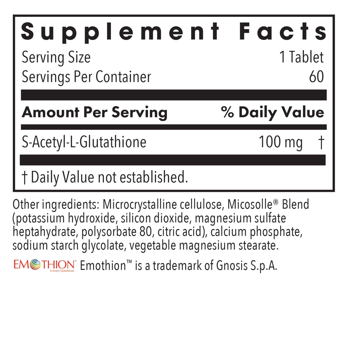 Acetyl-Glutathione 100 mg – Advanced Cellular Antioxidant Support