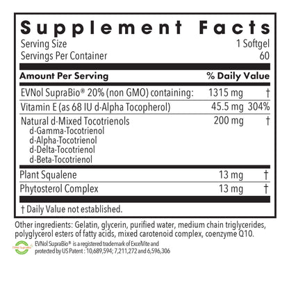 Tocomin SupraBio® Tocotrienols 200 mg – Natural Mixed Tocotrienols for Superior Absorption