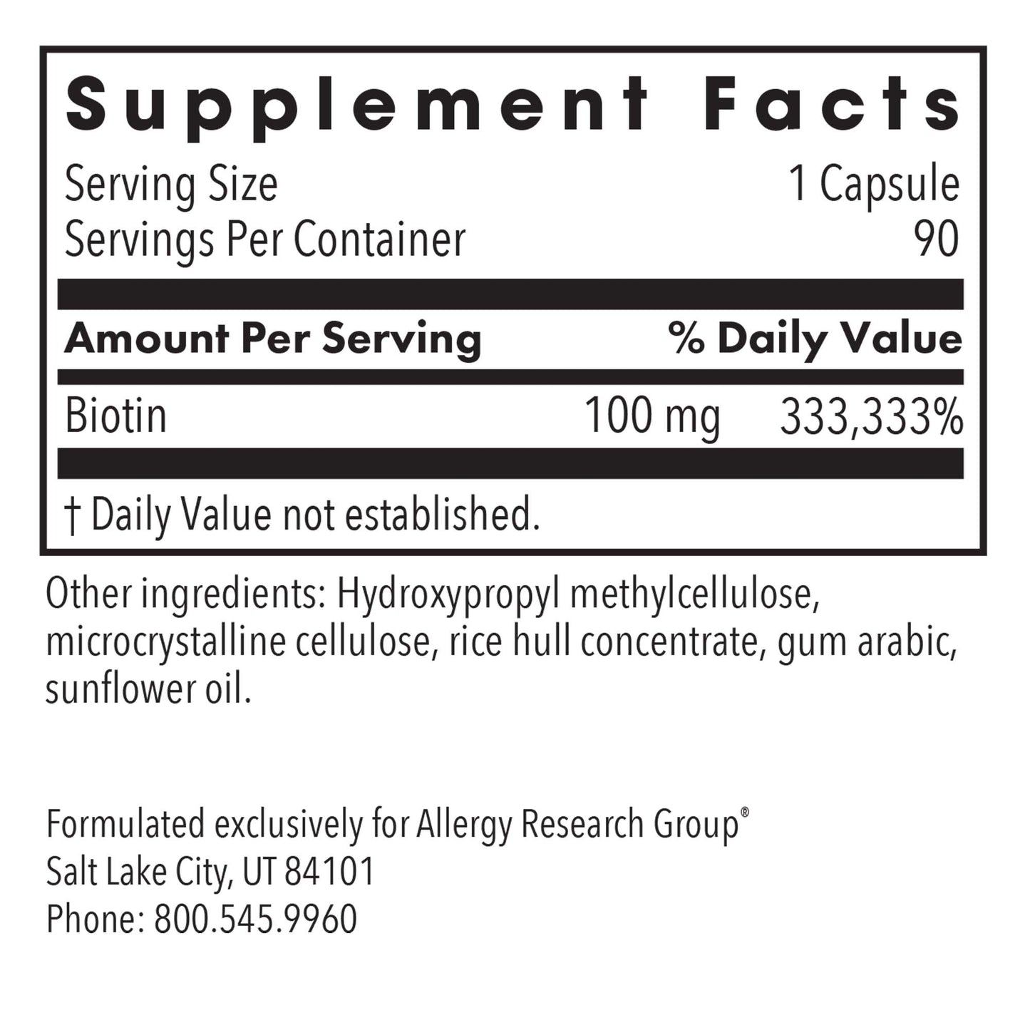 HiBiotin® – High-Dose Biotin for Myelin Synthesis & More