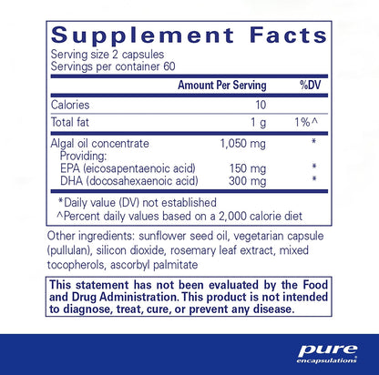 EPA/DHA Vegetarian Capsules – Vegan Omega-3 Support