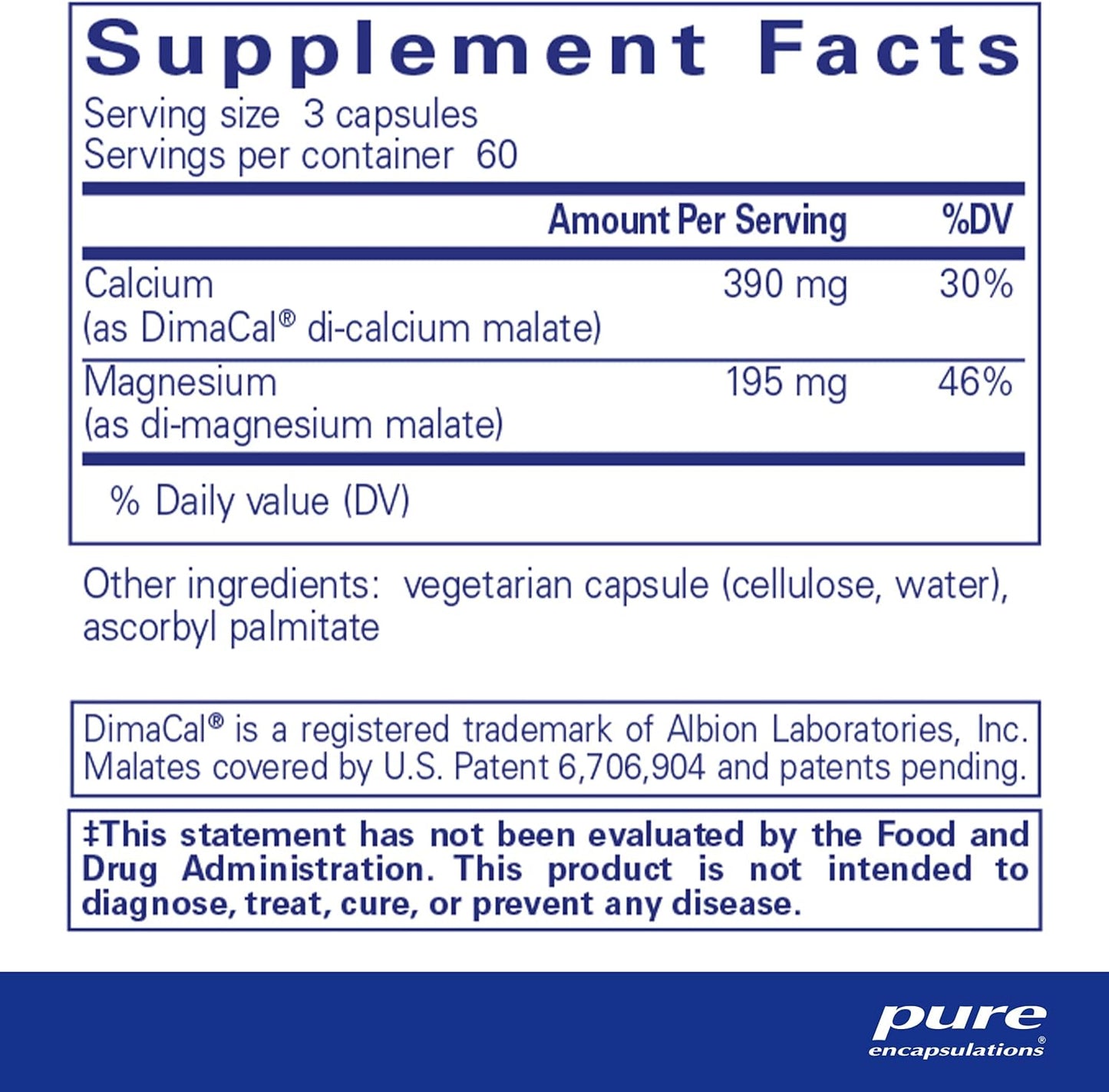 Calcium Magnesium (Malate) 2:1 – Bone & Heart Support