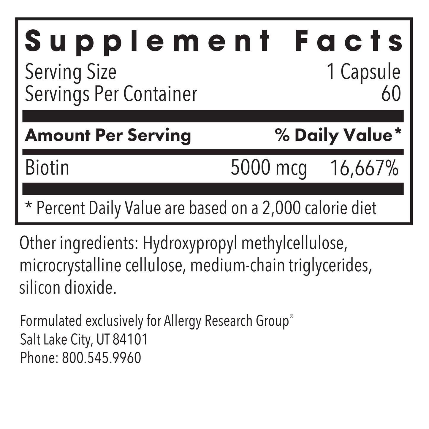 Biotin 5000 – High-Potency Hair, Skin & Nail Support