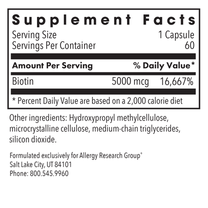 Biotin 5000 – High-Potency Hair, Skin & Nail Support