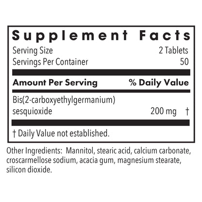 Organo-Germanium Ge-132 Sesquioxide Tablets – Pure Germanium Supplement