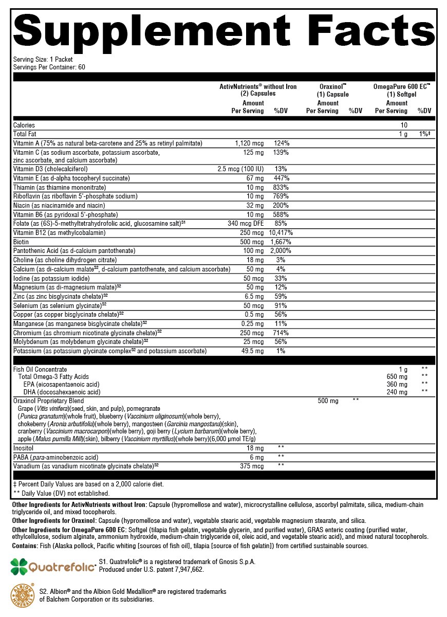 ActivEssentials™ – Complete Daily Nutrition with Multivitamins, Omega-3s, and Antioxidants