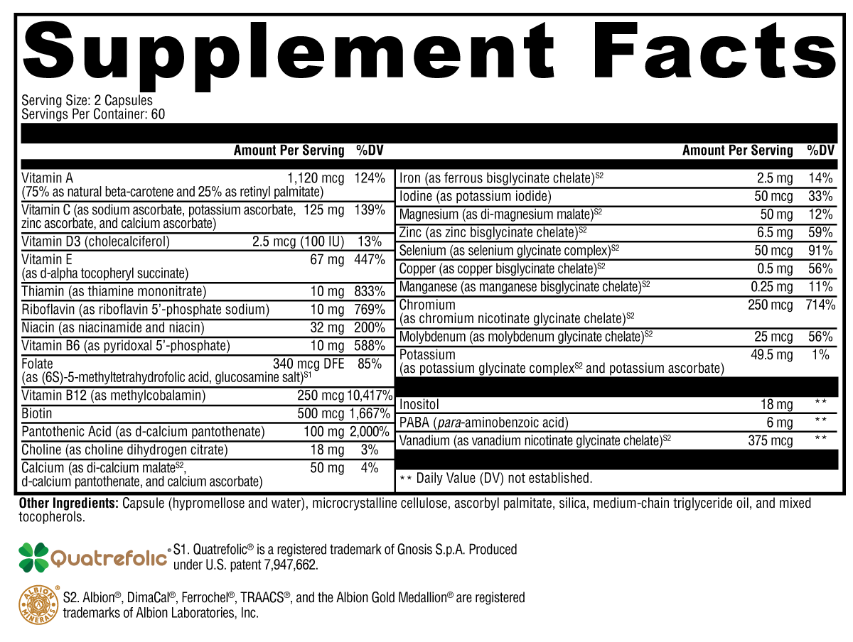 ActivNutrients® – Foundational Daily Multivitamin for Wellness, Antioxidant, and Detox Support