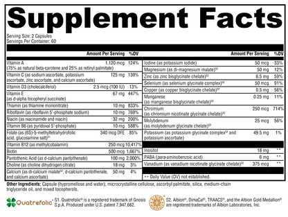 ActivNutrients® without Iron – Foundational Daily Multivitamin for Wellness, Antioxidant, and Detox Support
