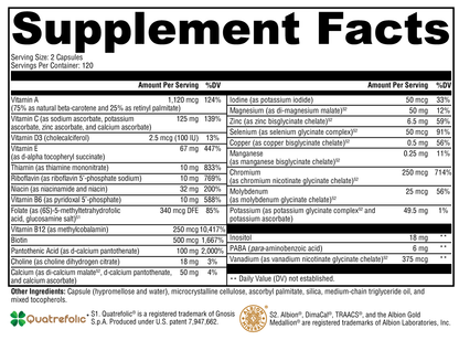 ActivNutrients® without Iron – Foundational Daily Multivitamin for Wellness, Antioxidant, and Detox Support