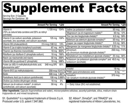 ActivNutrients® without Iron – Foundational Daily Multivitamin for Wellness, Antioxidant, and Detox Support