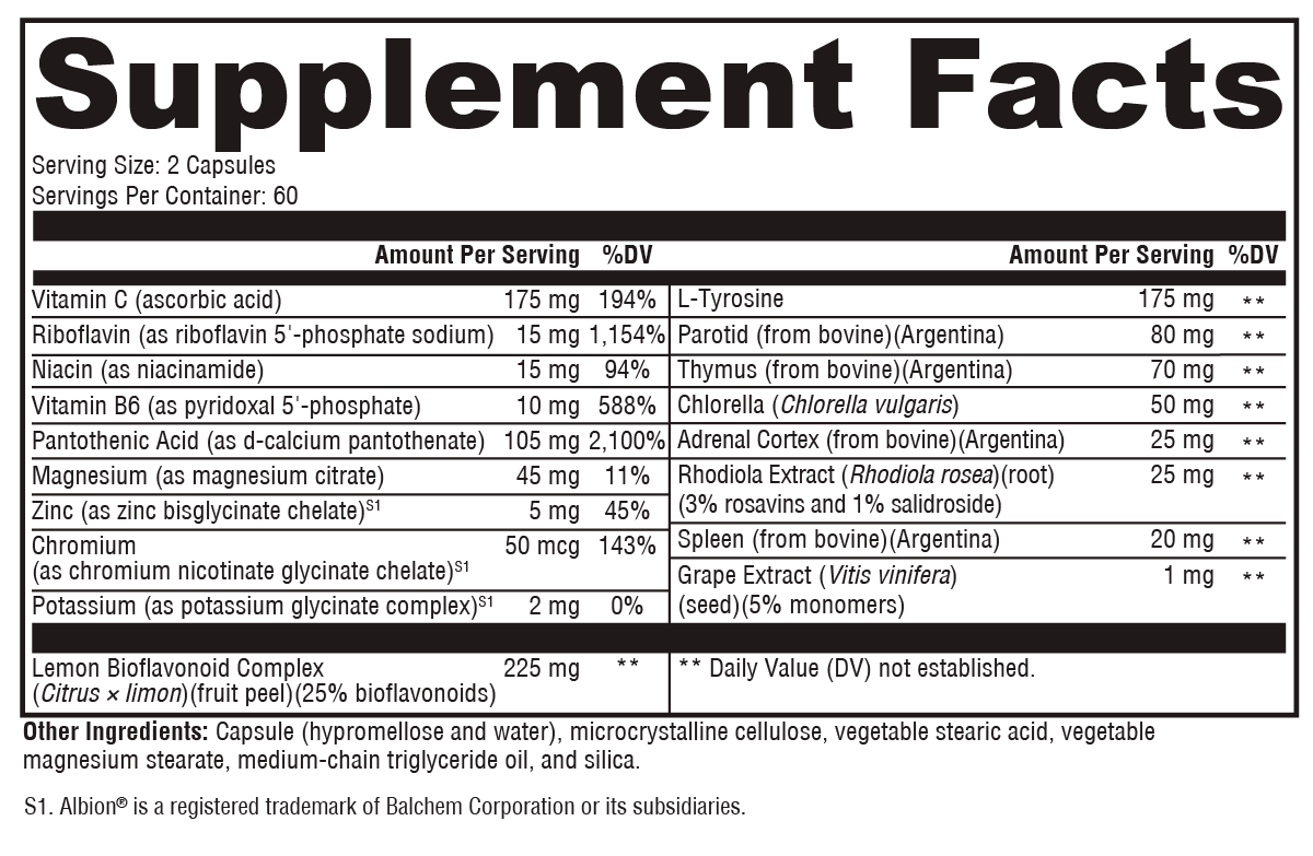 Adrenal Manager™ – Glandular and Nutrient Support for Stress Response and Energy Production