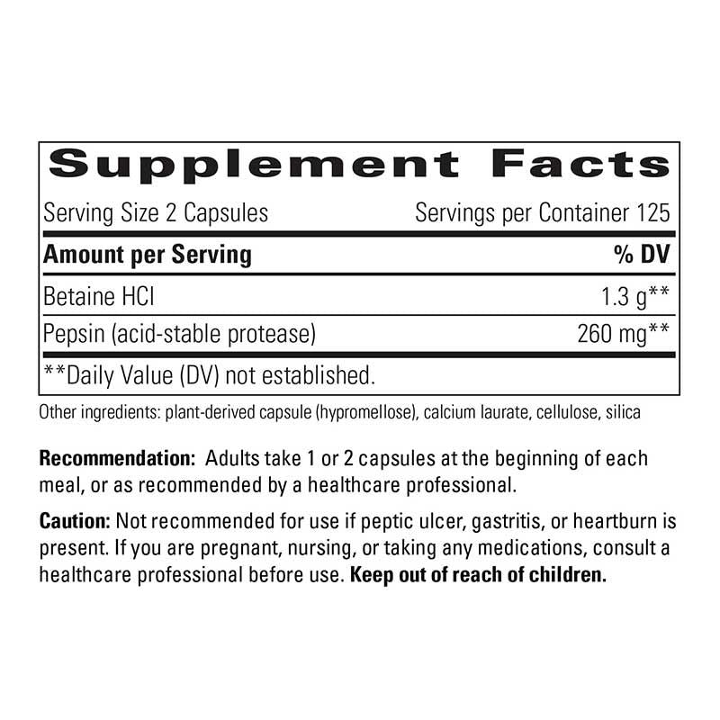 Betaine HCl - Melcon's Pharmacy