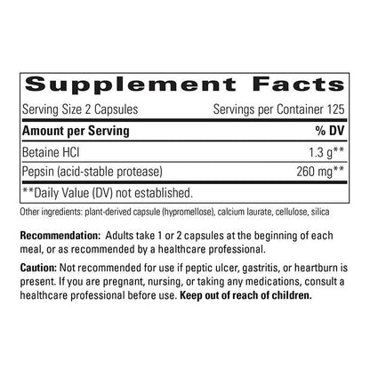Betaine HCl - Melcon's Pharmacy