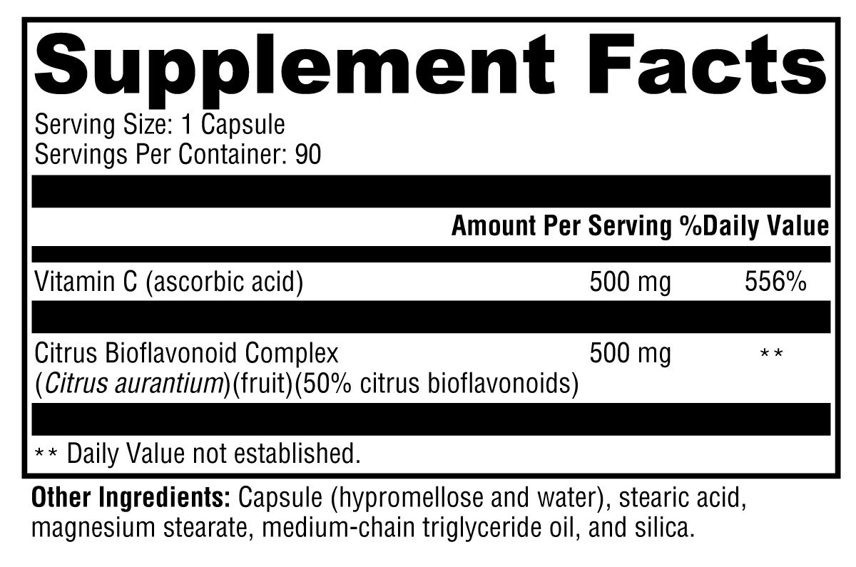 Bio C 1:1™ – High-Potency Vitamin C and Bioflavonoid Complex for Immune and Antioxidant Support