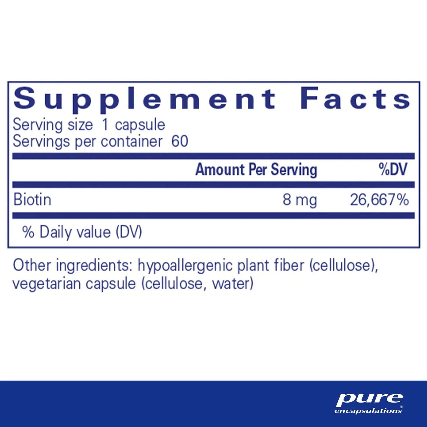 Biotin 8 mg - ROCK RIDGE PHARMACY