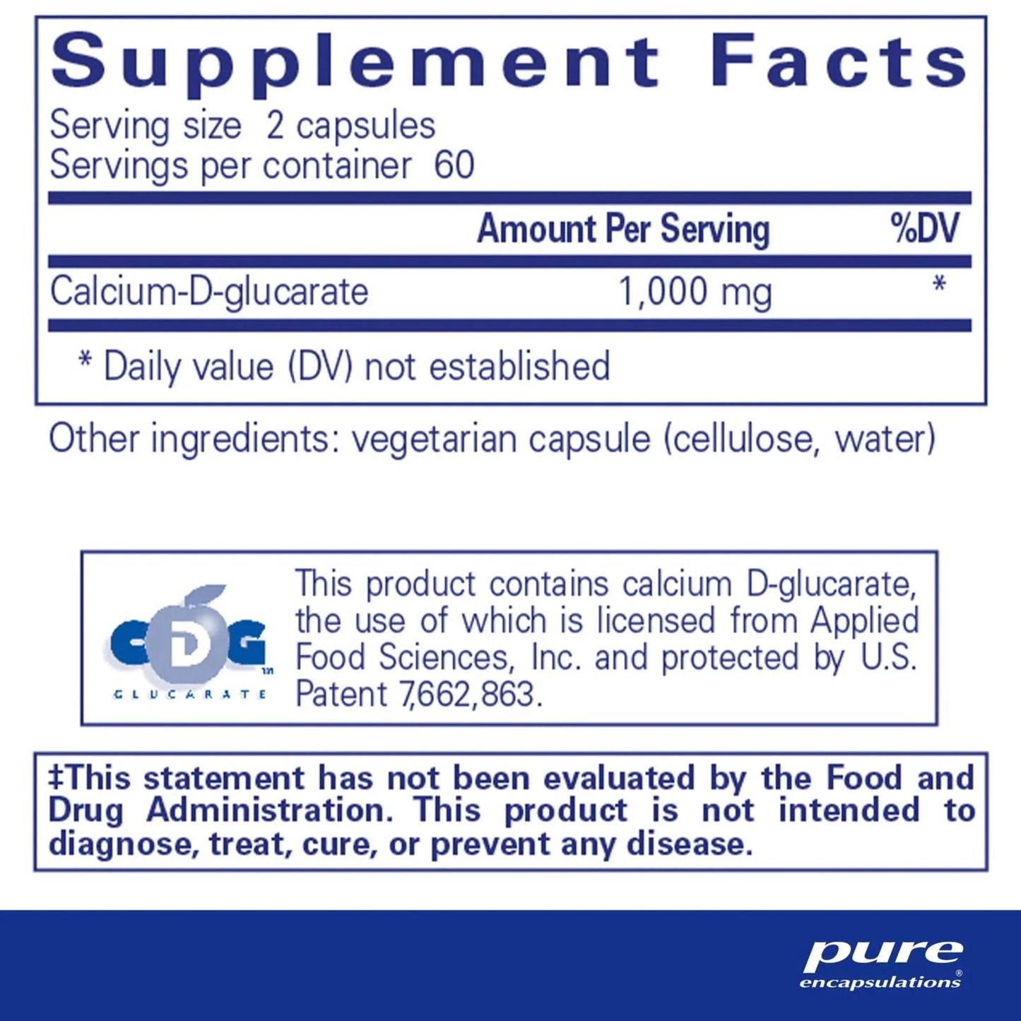 Calcium D-Glucarate Supplement