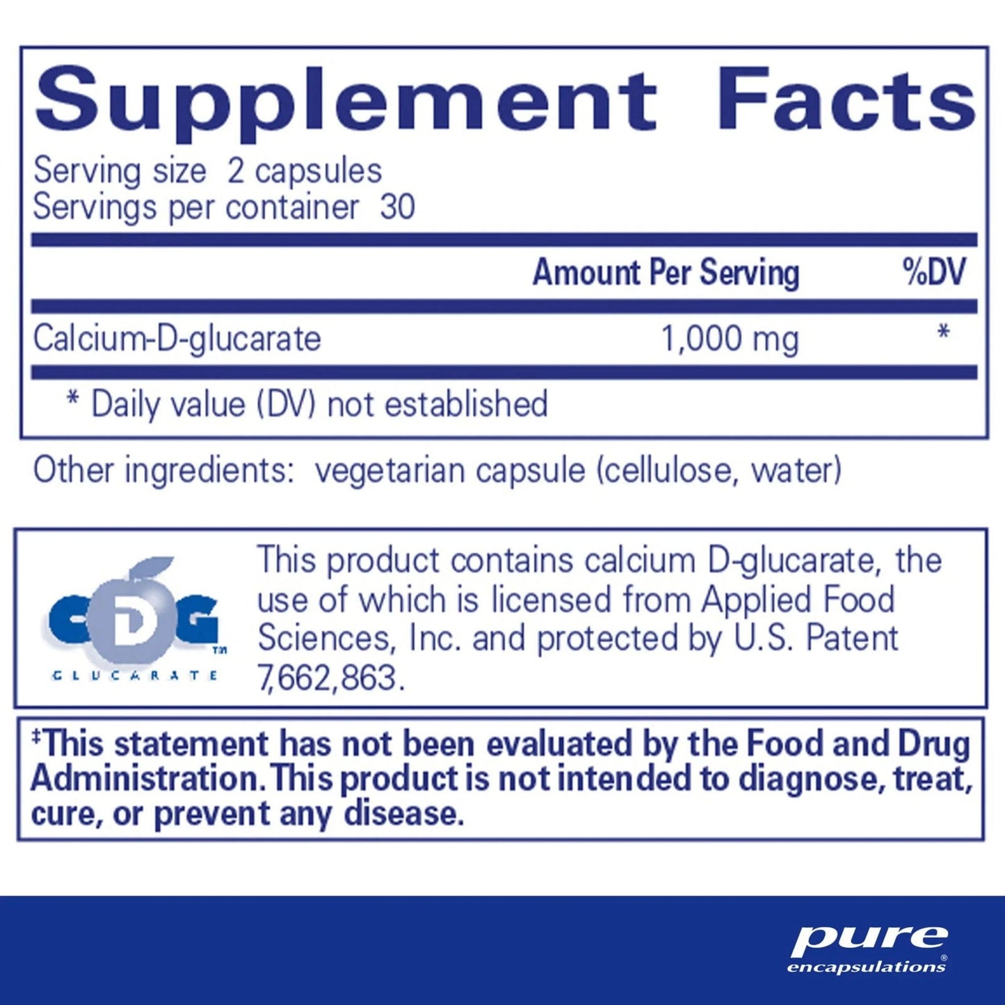 Calcium D-Glucarate Supplement
