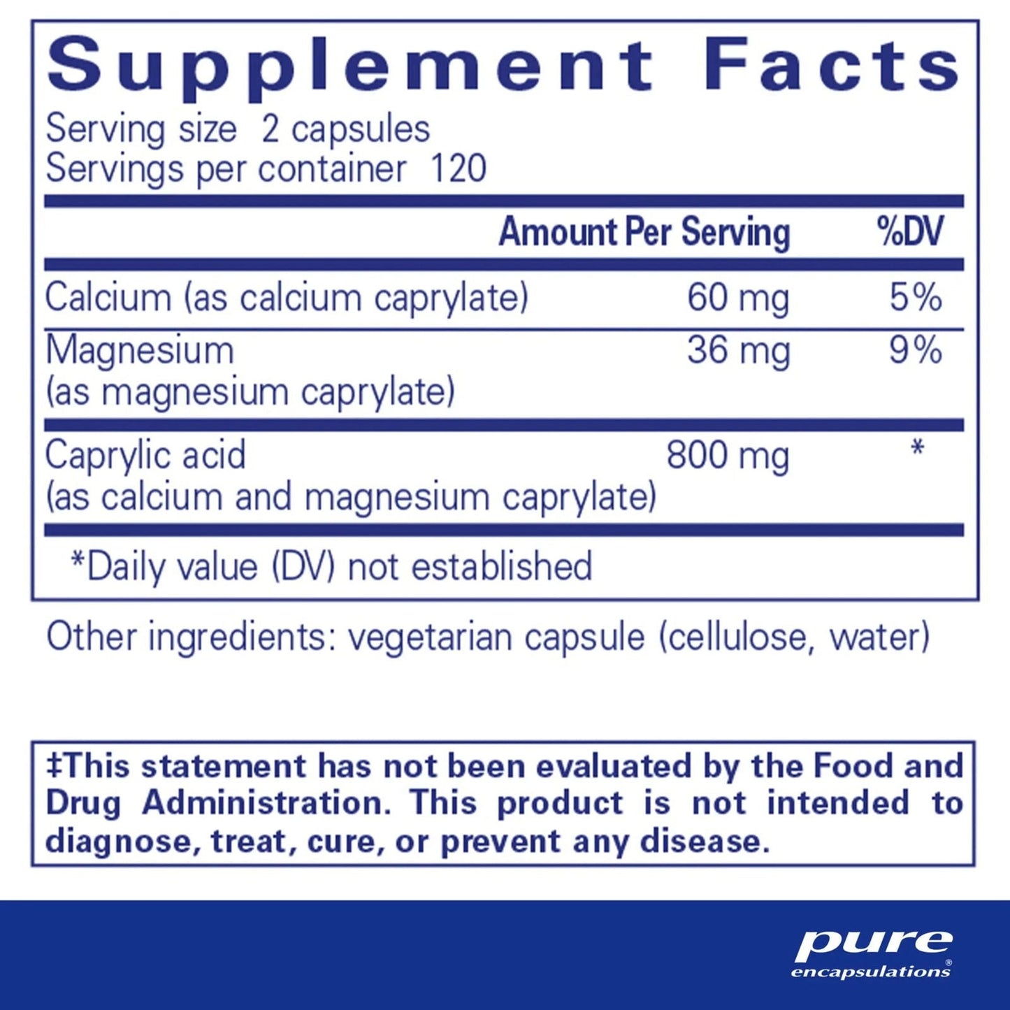Caprylic Acid Supplement