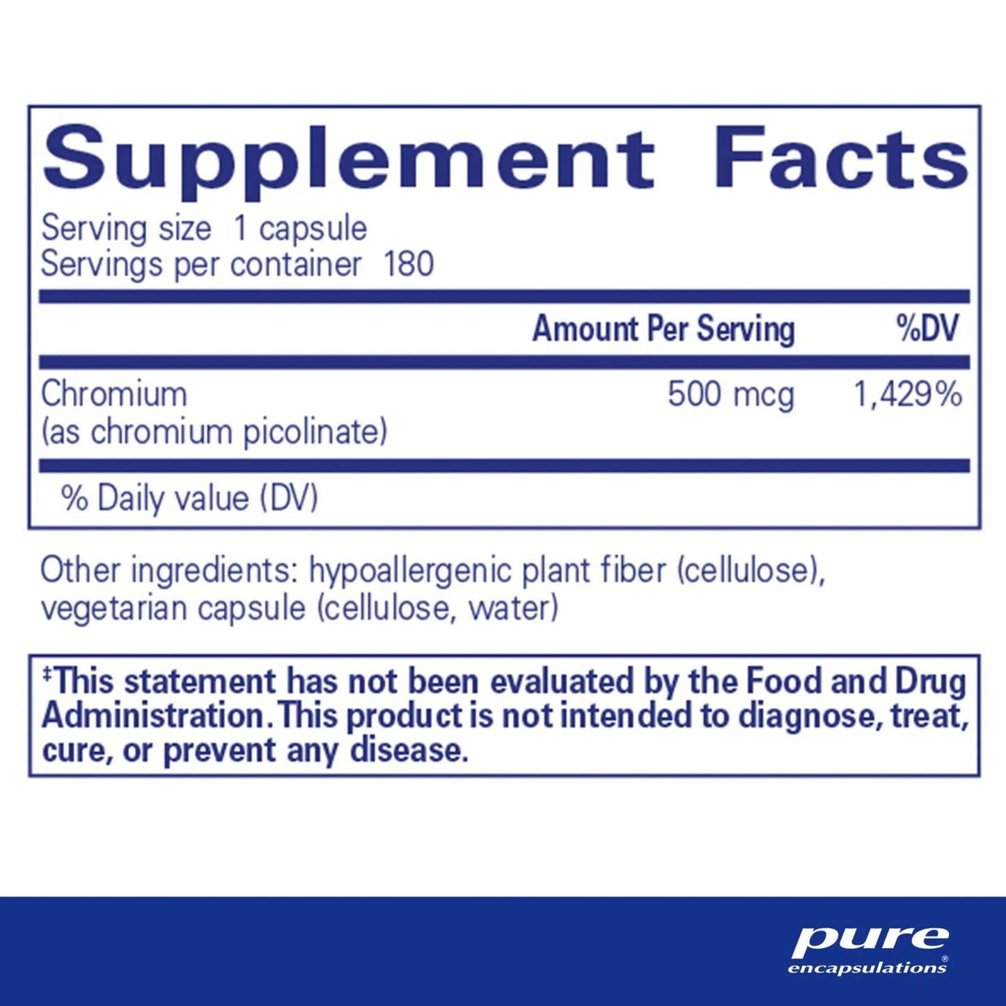Chromium Picolinate 500mcg