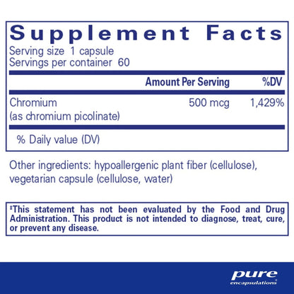 Chromium Picolinate 500mcg