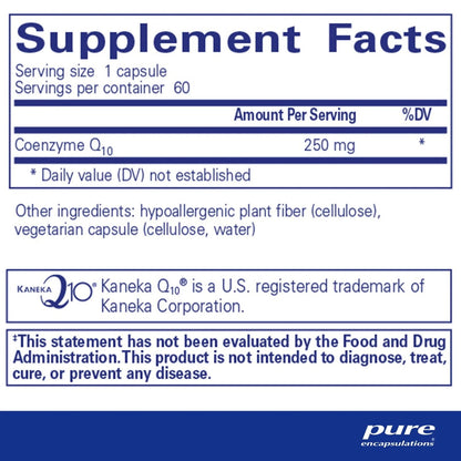CoQ10 - 250 Mg. 60's - ROCK RIDGE PHARMACY