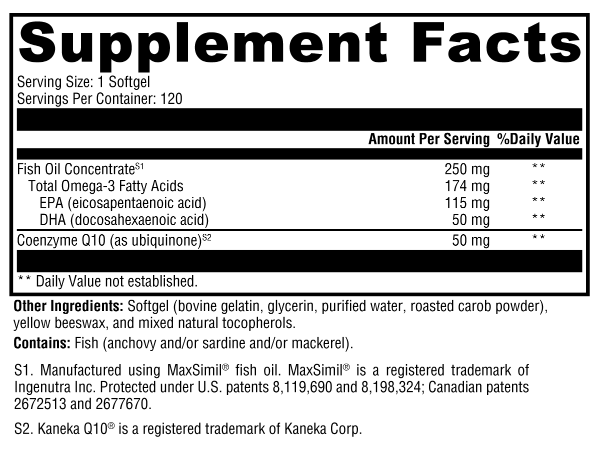 CoQmax™ Omega 50 mg – Dual-Action Cardiovascular and Energy Support