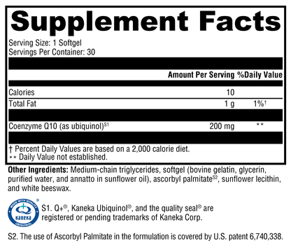 CoQmax™ Ubiquinol 200 mg – High-Potency Antioxidant and Cellular Energy Support