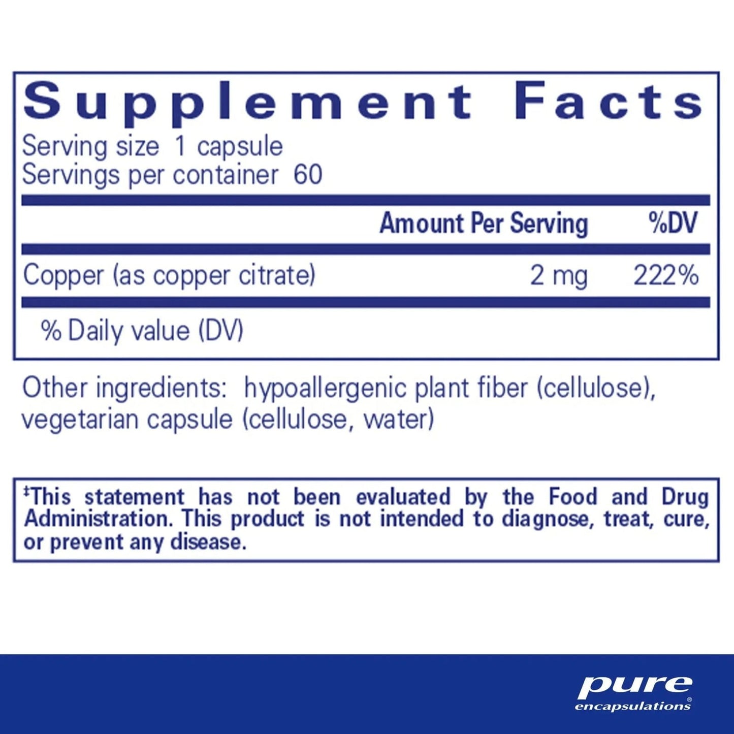 Copper (citrate) 60's - ROCK RIDGE PHARMACY
