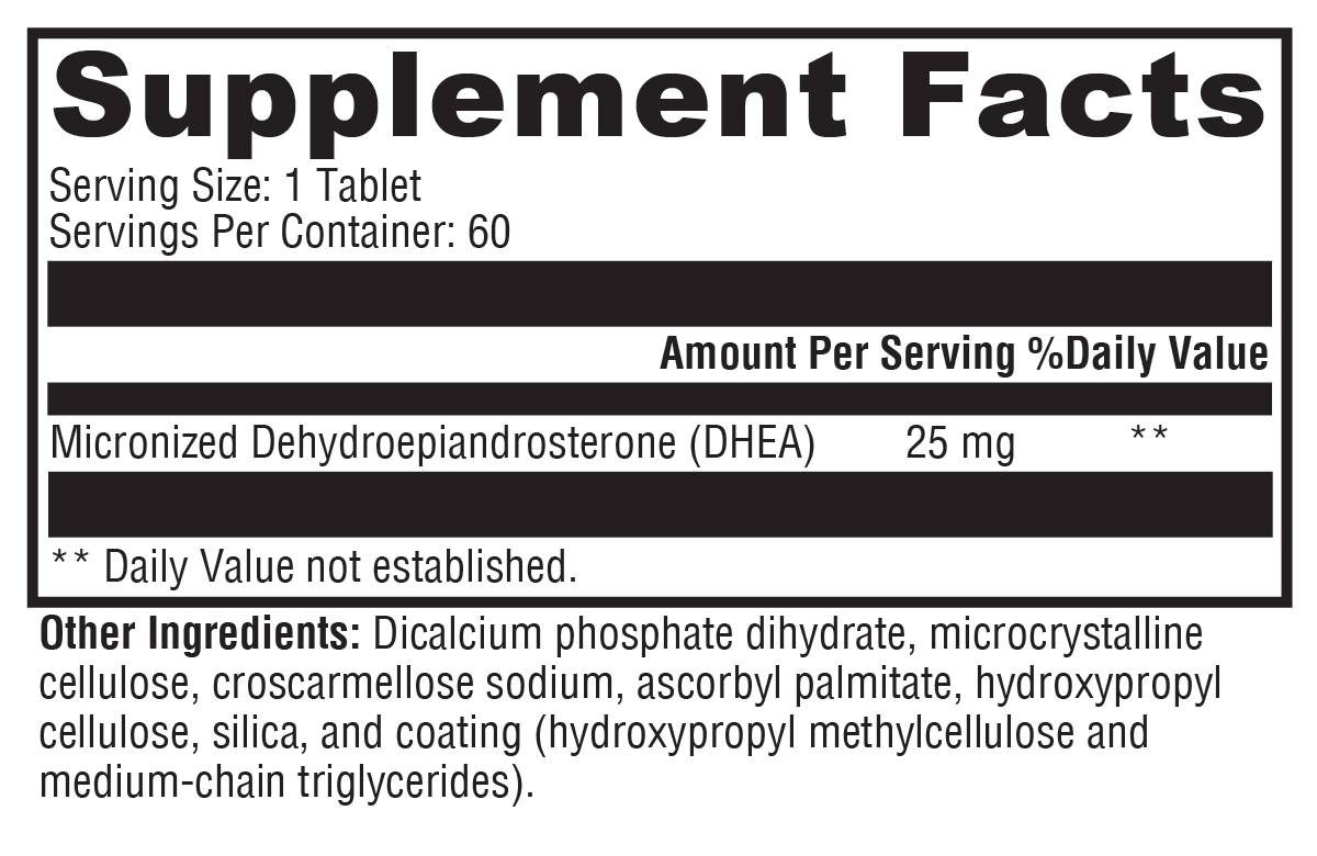 DHEA Micronized 25 mg – Hormonal Balance and Vitality Support