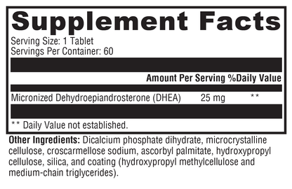 DHEA Micronized 25 mg – Hormonal Balance and Vitality Support