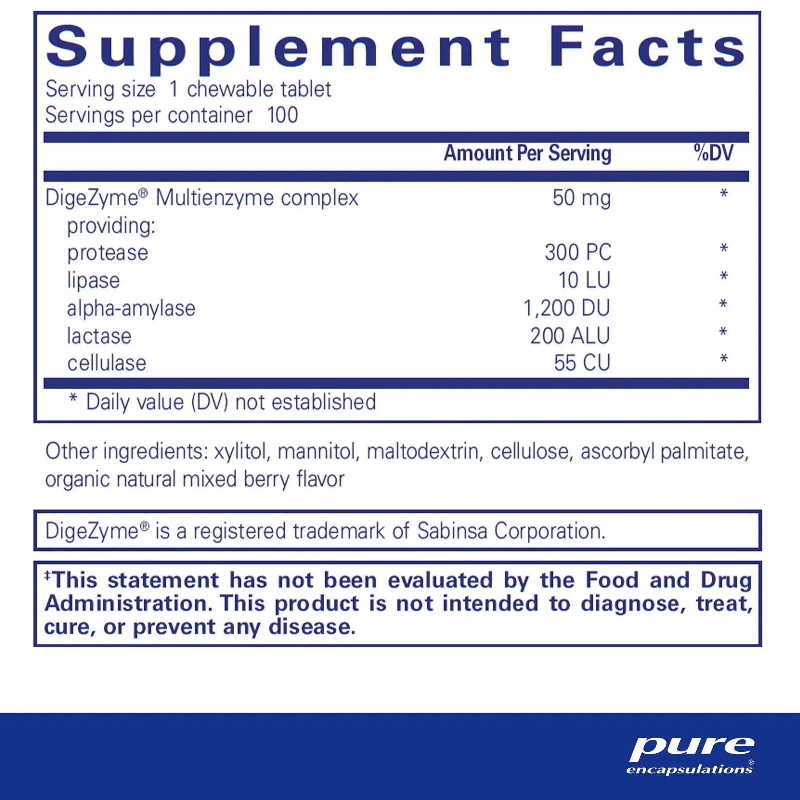 Digestive Enzyme chewables - ROCK RIDGE PHARMACY