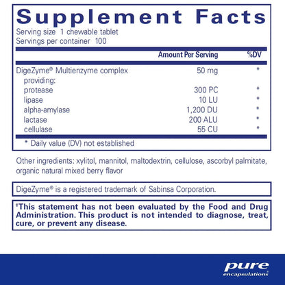 Digestive Enzyme chewables - ROCK RIDGE PHARMACY