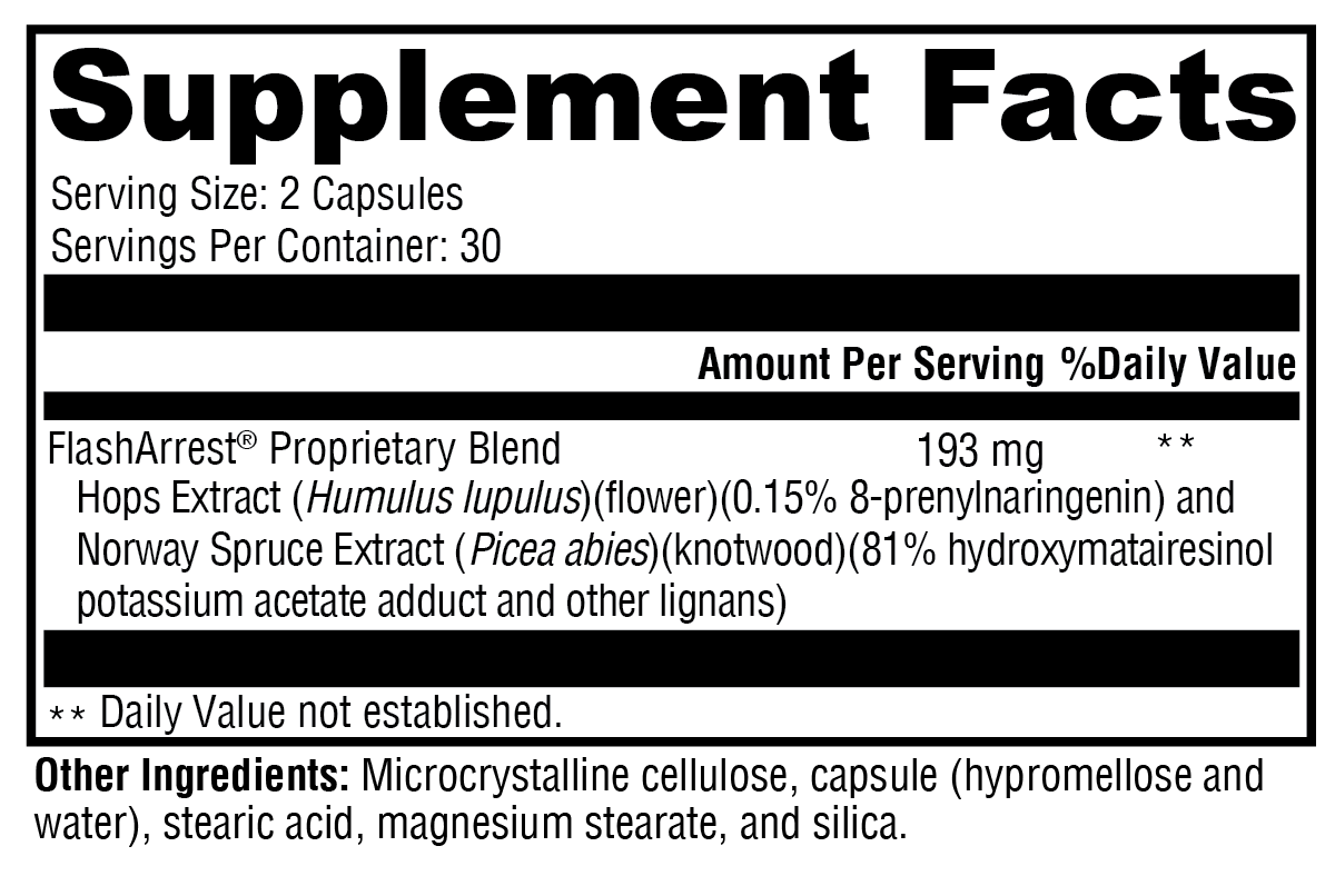 FlashArrest® – Menopausal Symptom Relief, Hormone Balance, and Tissue Health Support