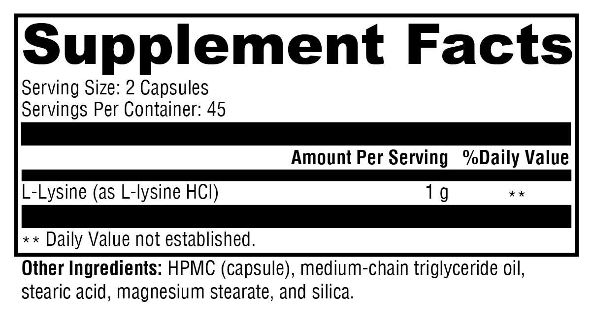 L-Lysine – Collagen, Growth, and Protein Synthesis Support