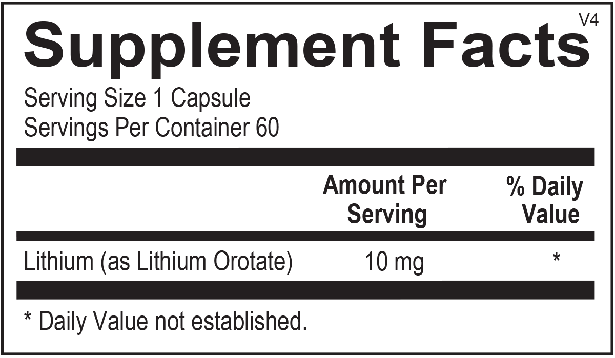 Lithium Orotate - Melcon's Pharmacy