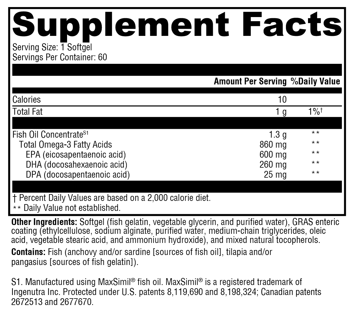 Omega MonoPure® 1300 EC – Advanced Absorption Fish Oil for Heart, Brain, and Metabolic Health