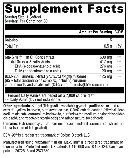 Omega MonoPure® Curcumin EC – Advanced Cellular Health and Inflammatory Support