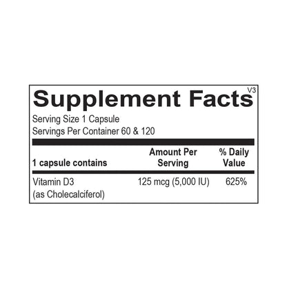 Vitamin D 5,000 IU - Melcon's Pharmacy