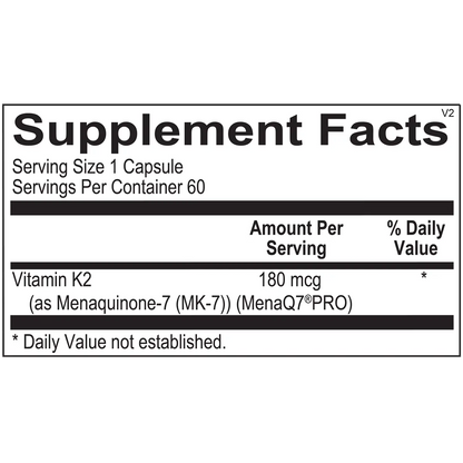 Vitamin K2 180 mcg - Melcon's Pharmacy