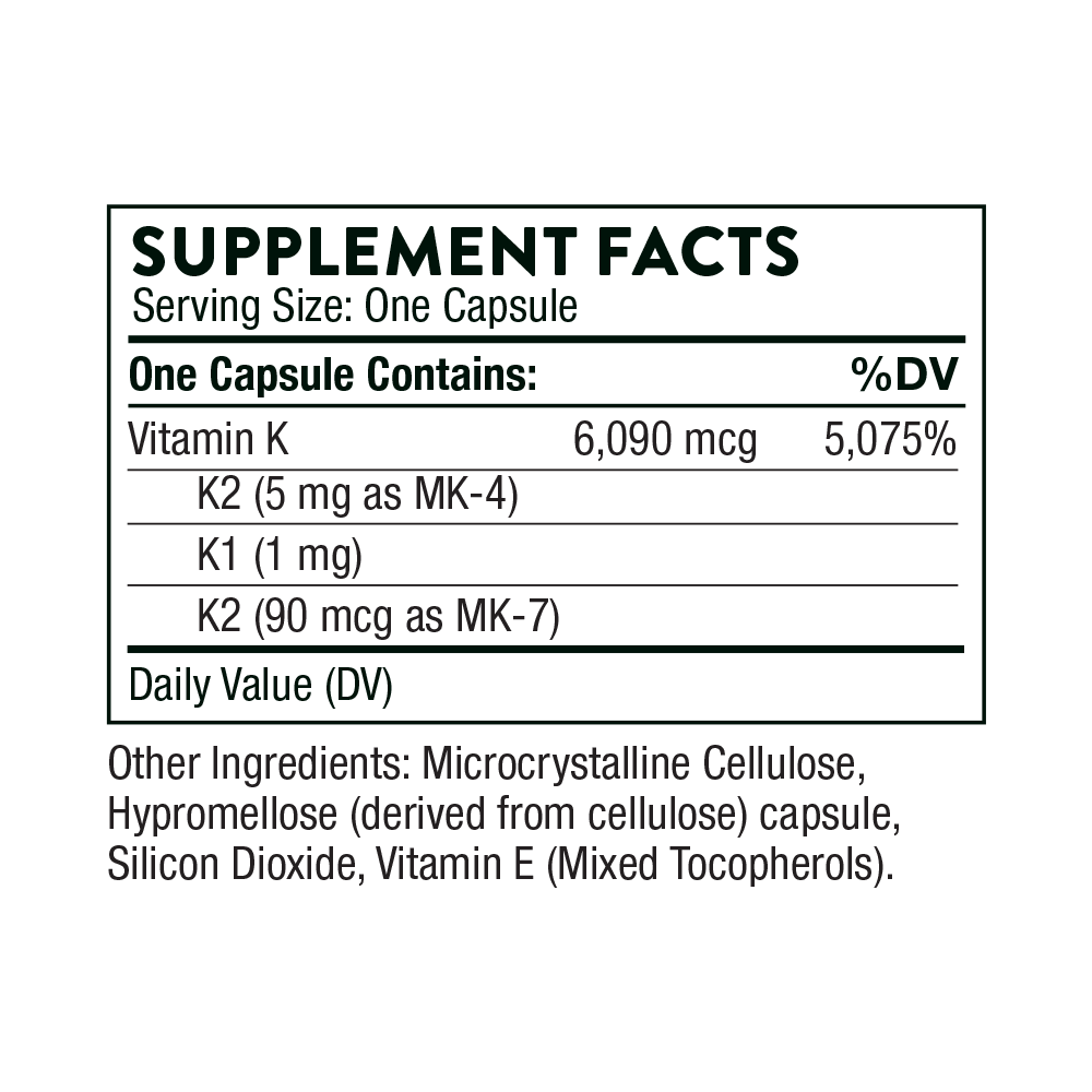 Vitamin K - formerly 3-K Complete - ROCK RIDGE PHARMACY