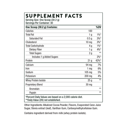 Whey Protein Isolate - ChocolateROCK RIDGE PHARMACY