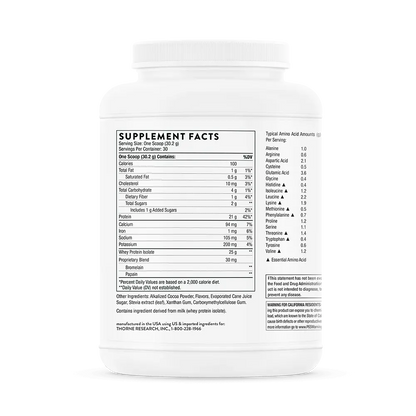 Whey Protein Isolate - ChocolateROCK RIDGE PHARMACY
