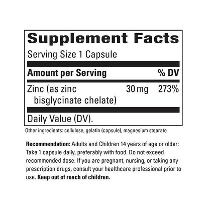 Zinc Chelate 30 Mg ComplexROCK RIDGE PHARMACY