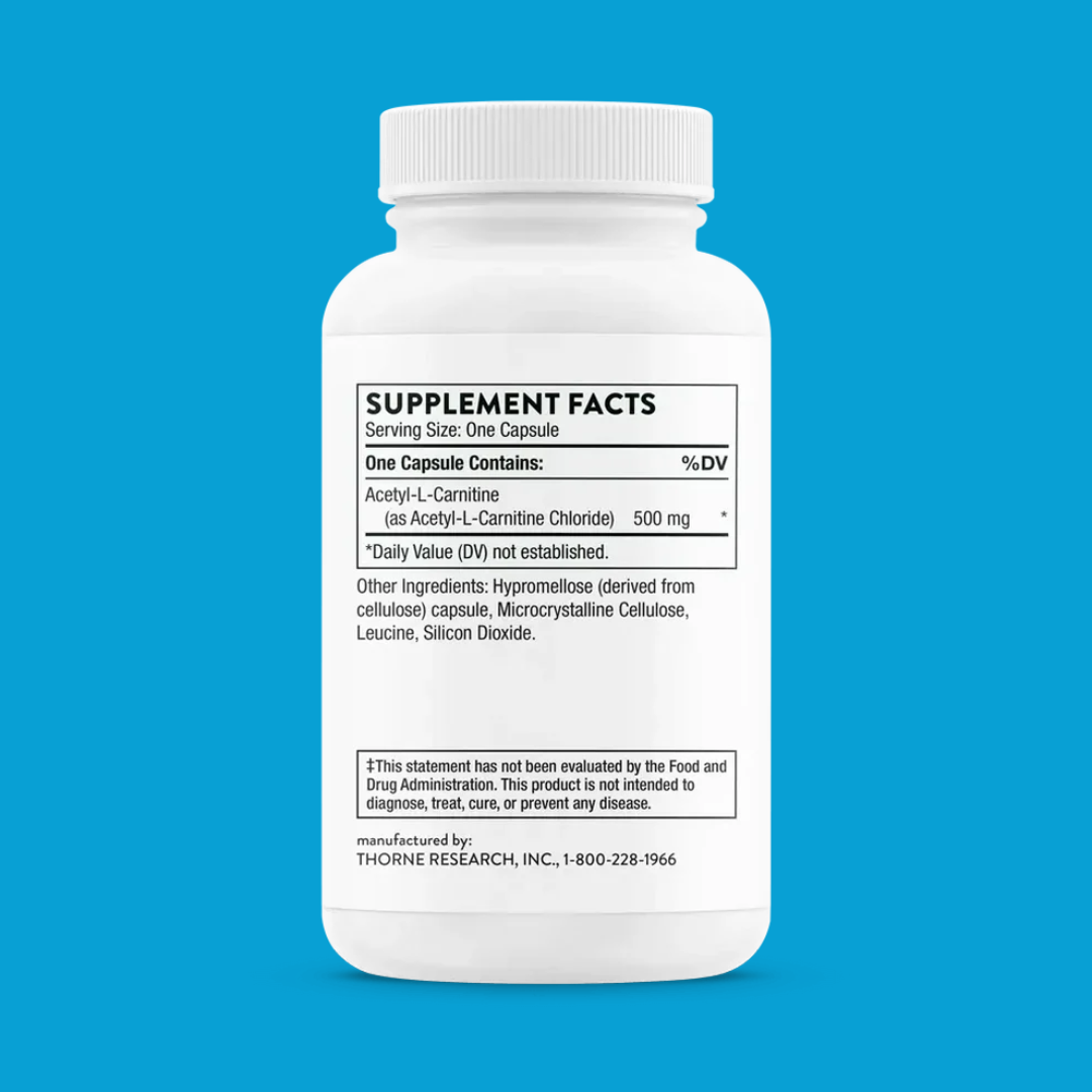 Acetyl-L-Carnitine 500 mg - Cognitive Function & Energy Metabolism Support