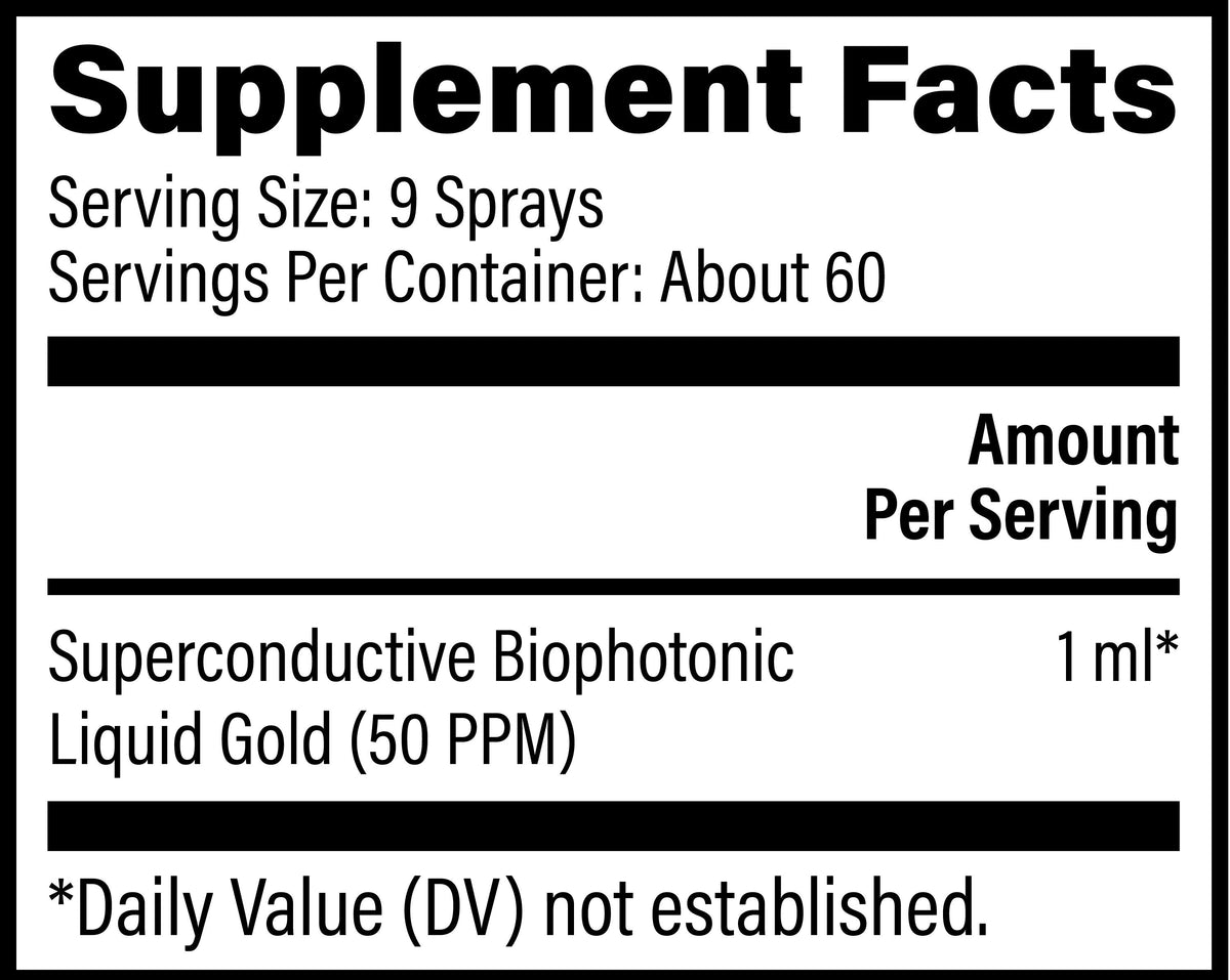 Biophotonic Liquid Gold by Global Healing – Biophotonic Liquid Gold 50 PPM Spray | Melcon's Pharmacy (image 2)
