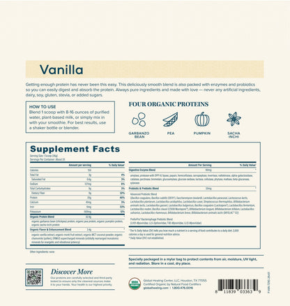 Protein Powder by Global Healing – Organic Vegan Protein Powder, 20 g | Melcon's Pharmacy (image 5)