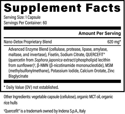 Nano Detox by Global Healing – Nano Detox Fisetin, Quercetin & NMN | Melcon's Pharmacy (image 2)