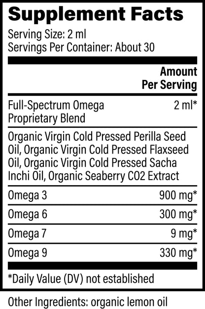 Omega 3-6-7-9 by Global Healing – Vegan Omega 3-6-7-9, Flax & Sacha Inchi | Melcon's Pharmacy (image 2)