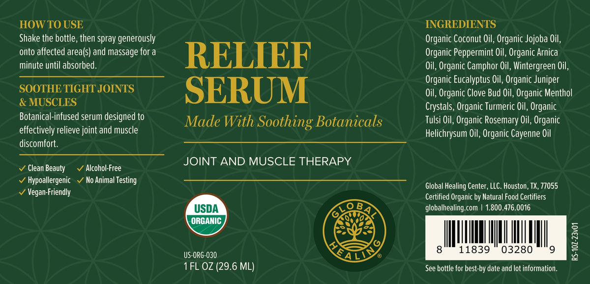 Relief Serum by Global Healing – Relief Serum Arnica & Camphor Spray | Melcon's Pharmacy (image 2)