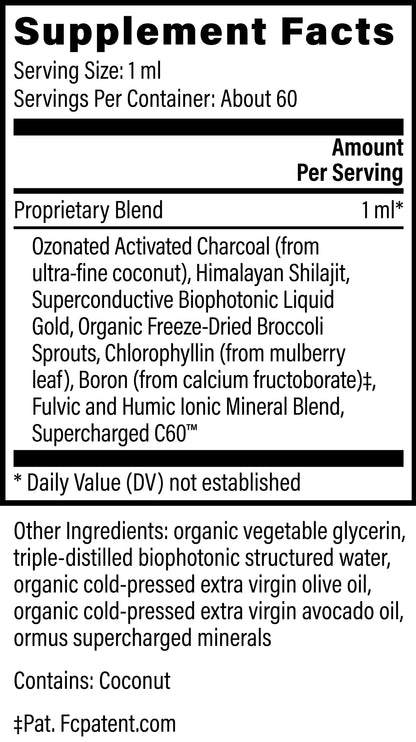 Toxin Binder by Global Healing – Toxin Binder Charcoal, Shilajit & Fulvic | Melcon's Pharmacy (image 2)