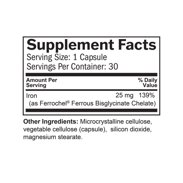 Iron – 30 Capsules